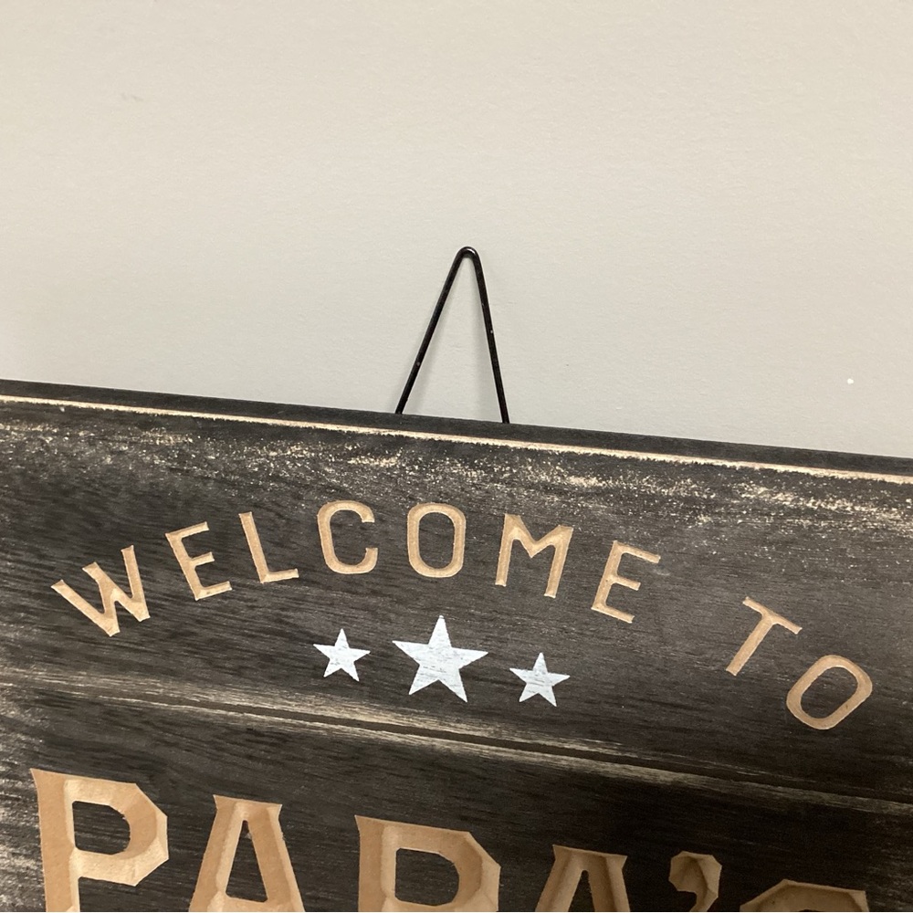 NEW - Welcome to Papa’s Woodshop - Wall Hanger Decor Sign - 3D Look - Nice - Picture 4 of 10